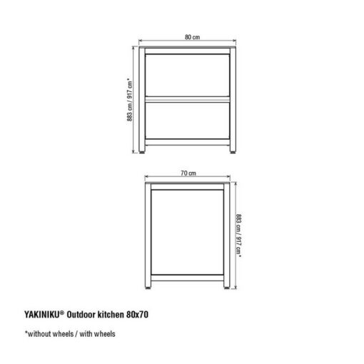 YAKINIKU Luxe buitenkeuken frame 80x70cm | BBQdirect